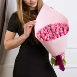 51 Pink Tulips Bouquet 51 Pink Tulips Bouquet