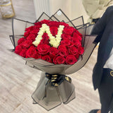 Personalized Letter Red Roses Bouquet Personalized Letter Red Roses Bouquet
