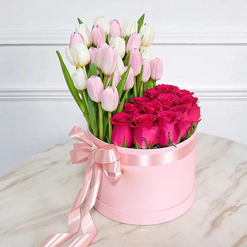 Box of Roses and Tulips Box of Roses and Tulips