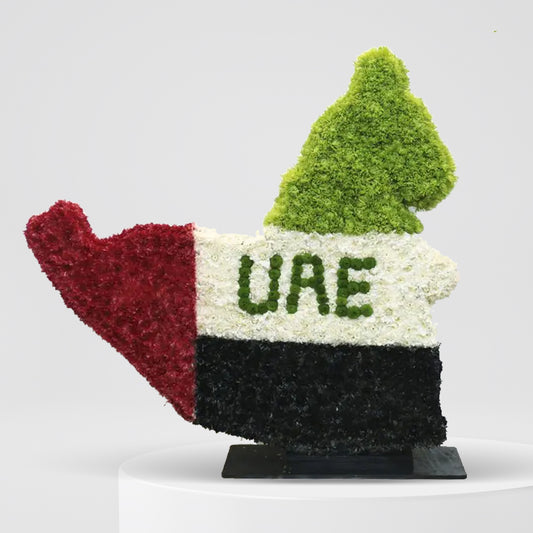 UAE Map Flower Arrangement