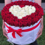 Box of Roses in Heart Shaped Arrangement Box of Roses in Heart Shaped Arrangement