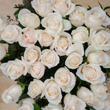Elegant White Roses in a Glass Vase Elegant White Roses in a Glass Vase
