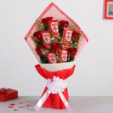 Red Roses Bouquet with KitKat Chocolates Red Roses Bouquet with KitKat Chocolates