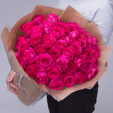50 Premium Dark Pink Roses Bouquet 50 Premium Dark Pink Roses Bouquet