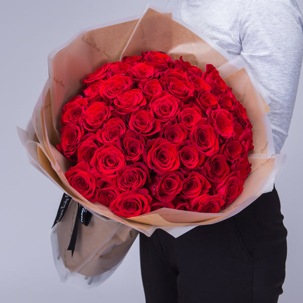 50 Premium Red Roses Bouquet 50 Premium Red Roses Bouquet