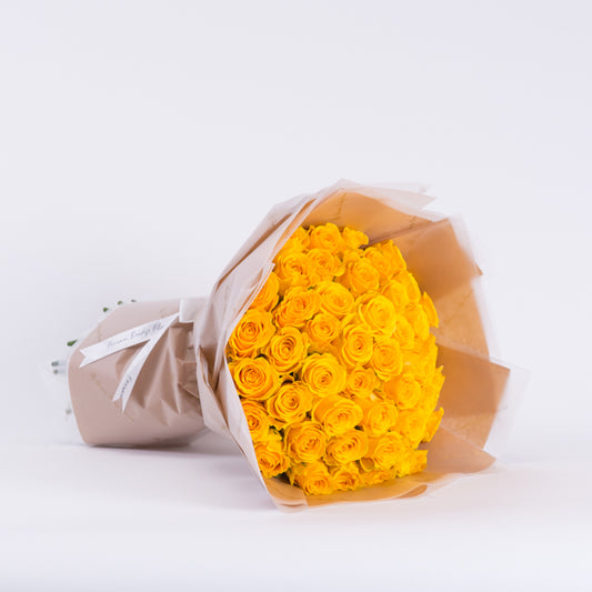 Premium 50 Yellow Roses Bouquet