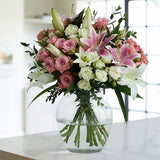 Elegant Flowers in Glass Vase Elegant Flowers in Glass Vase