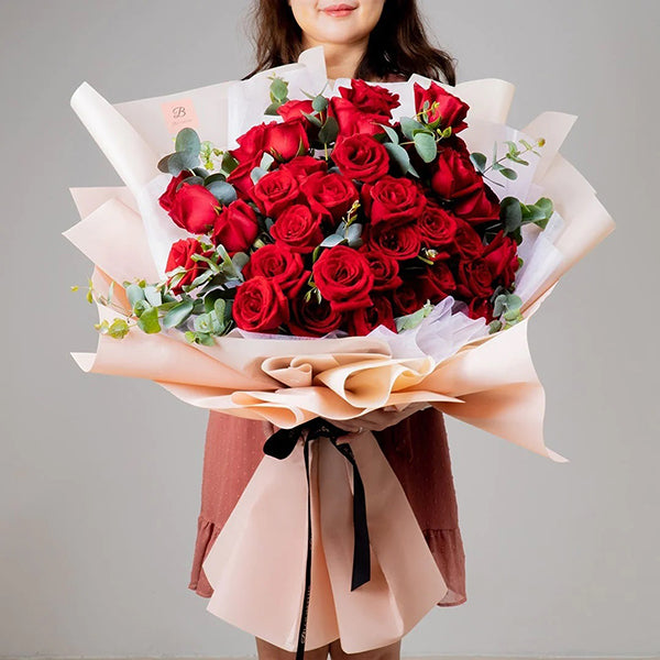 Dazzling Red Roses Bouquet Dazzling Red Roses Bouquet