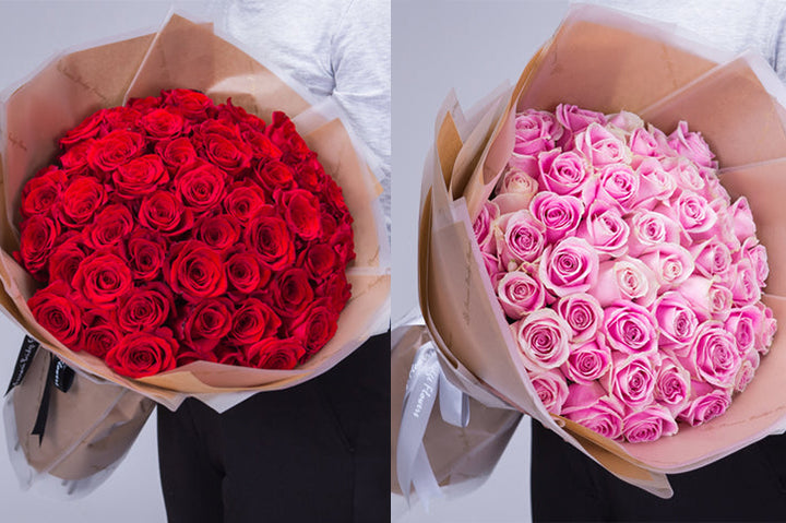 Imagine 50 Roses 50 Roses Bouquet - A Timeless Gesture of Love and Elegance – NoonGifts.Com