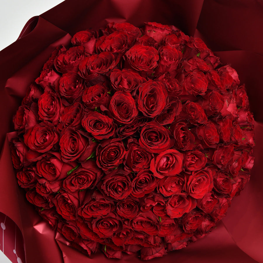 100 Luxury Red Roses