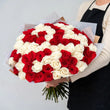 100 Red and White Roses