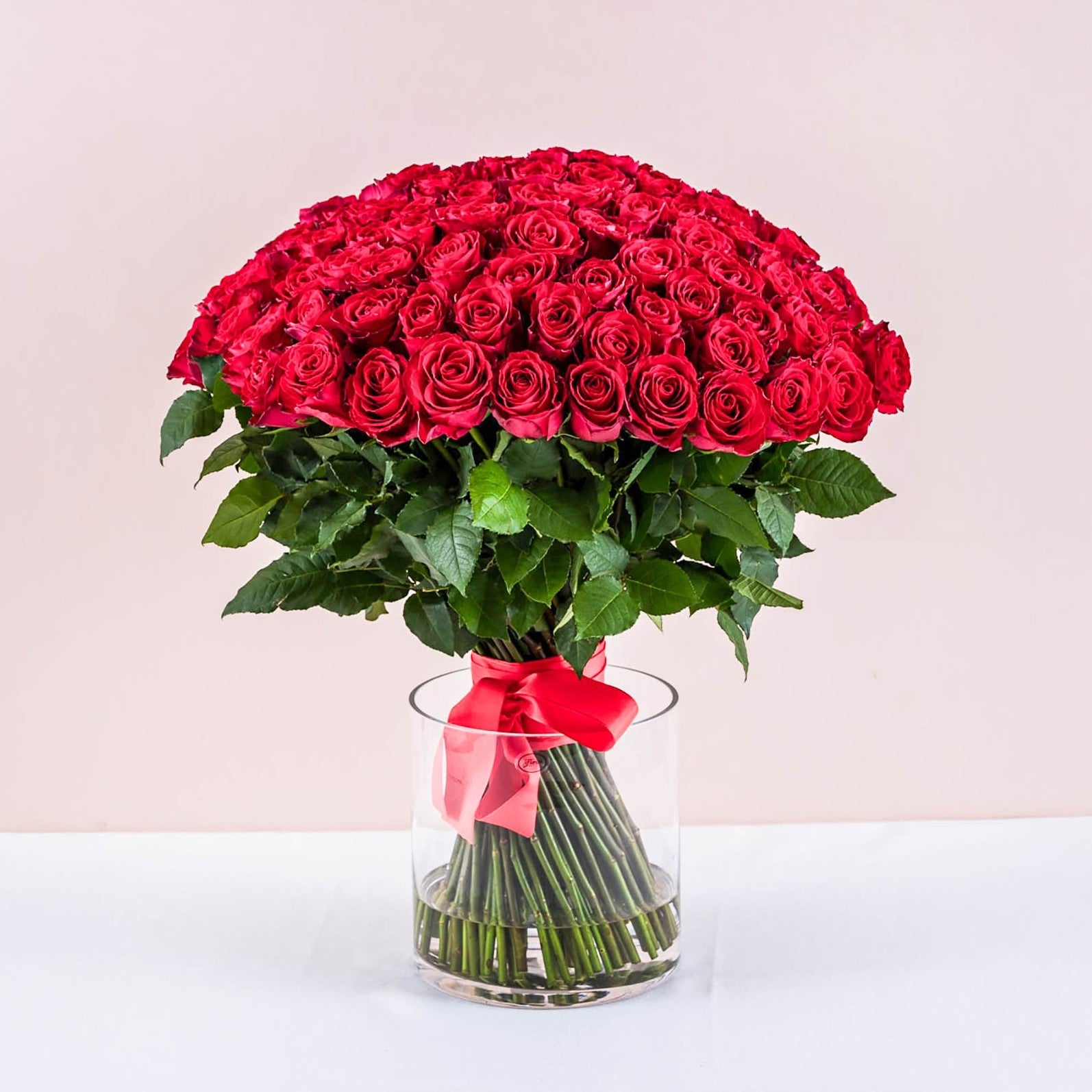 101 Red Roses in Vase