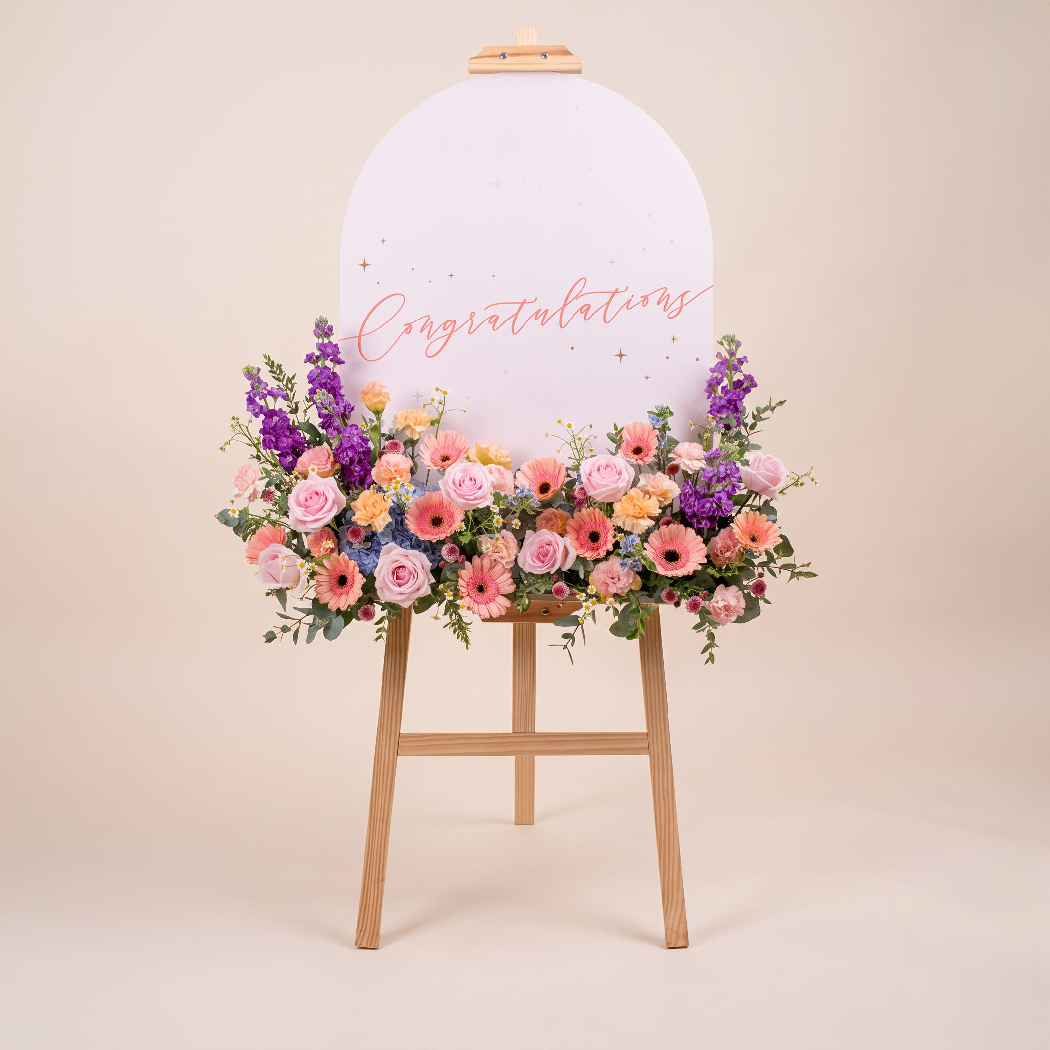 Blooming Triumph – Congratulations Flower Stand