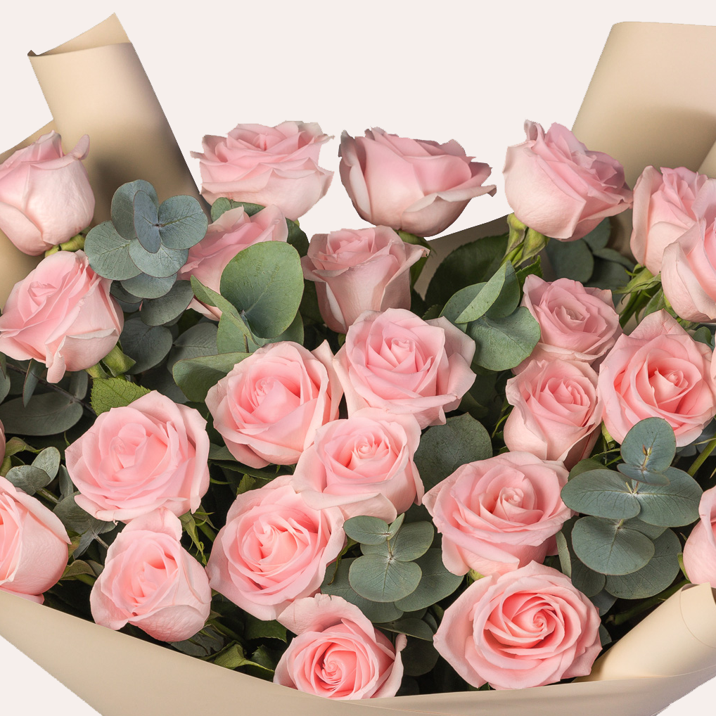Pink Valus Roses Luxury Pink Roses Bouquet – NoonGifts.Com