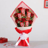 Red Roses Bouquet with KitKat Chocolates