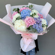 10 Mixed Hydrangea Bouquet