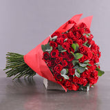 50 Lovely Red Roses Bouquet