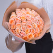 50 Premium Peach Roses Bouquet