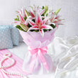 6 Pink Stargazer Lilies Bouquet