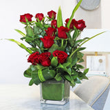 Elegant Red Rose Centerpiece Arrangement