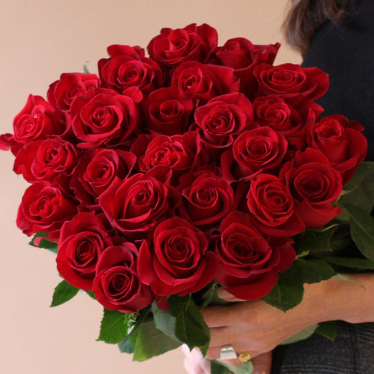 Ravishing 24 Red Roses Bouquet – NoonGifts.Com